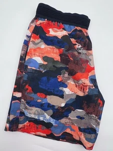 Fabletics Shorts Mens XS Blue Orange Camo Zion Fundamental Unlined 7" Gym - Picture 1 of 14