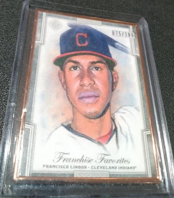 2019 Topps Transcendent Franchise Favorites Art Sketch Francisco Lindor # 75/100 - Image 1 of 3