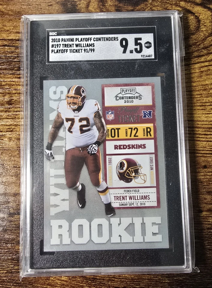 Trent Williams Rookie 2010 Panini Contenders #197 RC Playoff Ticket #/99 SGC 9.5 - Image 1 of 3