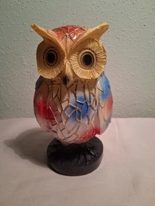 New Stained Glass Style Plastic Owl Night Light-Kids Room-6 x 3 1/2--4.5 volt- - Bild 1 von 5