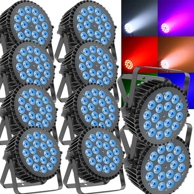 270W 18 LED Par Can Light Stage Lights DMX RGBW+UV DJ Lighting KTV Concert Band - Image 1 of 4