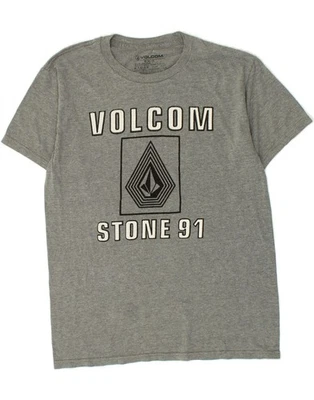 VOLCOM Womens Graphic T-Shirt Top UK 14 Medium Grey Cotton MV15 - Image 1 of 3