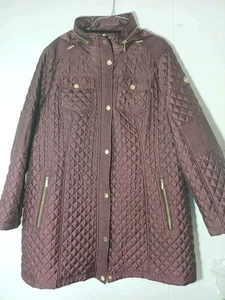 Michael KORS Hooded LADY Burgundy FUL Zip Jacket - Bild 1 von 10