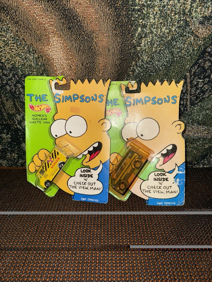 Mattel 1990 Hot Wheels / The Simpsons Family Camper & Homer’s Nuclear Waste Van - Image 1 of 1