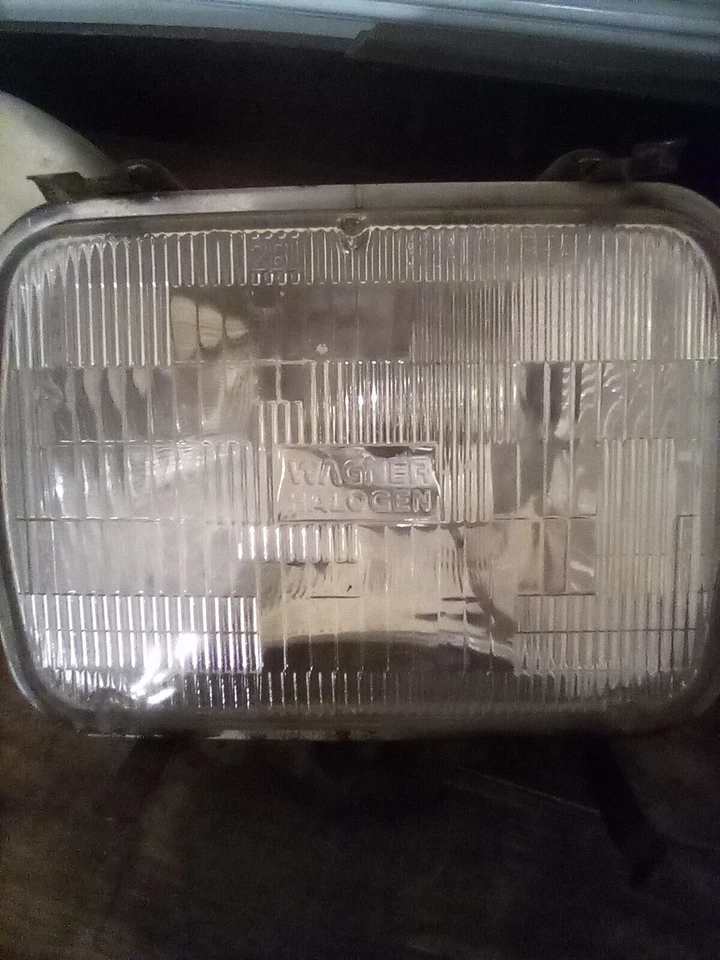 2 Vtg Truck Headlight Housings w/ 3 Wagner Lamps - Image 1 of 4