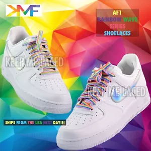 Cordones de repuesto para zapatos KMF Rainbow Wave Series para hombre y mujer para todos los zapatos iguales - Imagen 1 de 3
