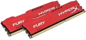 HyperX Fury RAM PC3-10600 DDR3 1333MHZ 16GB (2x8GB) HX313C9FRK2/16 Red - Picture 1 of 1