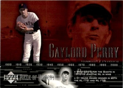 2002 Upper Deck Piece of History Gaylord Perry San Francisco Giants #71 - Image 1 of 2