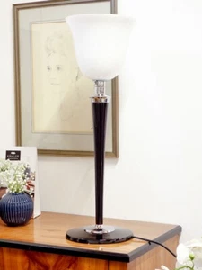 Mazda Lampe klassisch in schwarz/chrom - Art Déco Design Klassiker - Bild 1 von 5