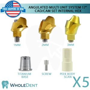 5 Winkel Multi Unit System 17° Scan Body Titan Base Dental Int Hex CAD/CAM - Bild 1 von 10