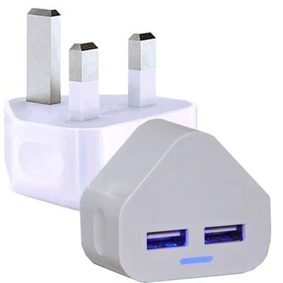 Fast 2000 mAh Dual Charger For iPhone/Android - White - Image 1 of 2