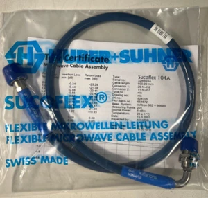 HUBER+SUHNER Sucoflex 104A, Flexible Microwave Cable Assembly, 0.8m, N Connector - Picture 1 of 4