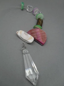 Decorative Beaded Sun catcher long pink and green Shape 3D  - Picture 1 of 2