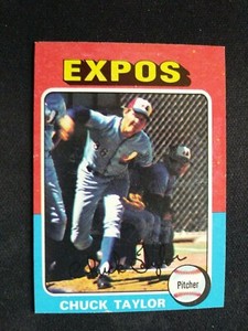 1975 Topps "Mini" Baseball Card # 58 Chuck Taylor - Montreal Expos (VG/EX)