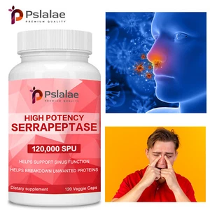 Hochwirksame Serrapeptase 120.000 SPU-Unterstützt Die Gesundheit Der Nebenhöhlen - Bild 1 von 13