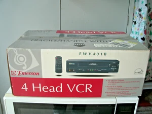 EMERSON EWV401B VCR 4 Head 19 Micron VHS Player Recorder Factory Sealed/Untested - Picture 1 of 4