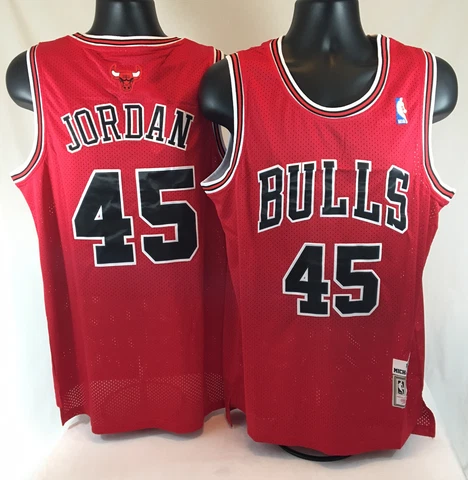 Michael Jordan Jersey Chicago Bulls 94-95 Mitchell & Ness #45 Vintage Red Jersey Cover