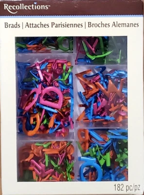 RECUERDOS ALFABETO BRADS DECORATIVOS - 182 piezas Foto 1 de 2