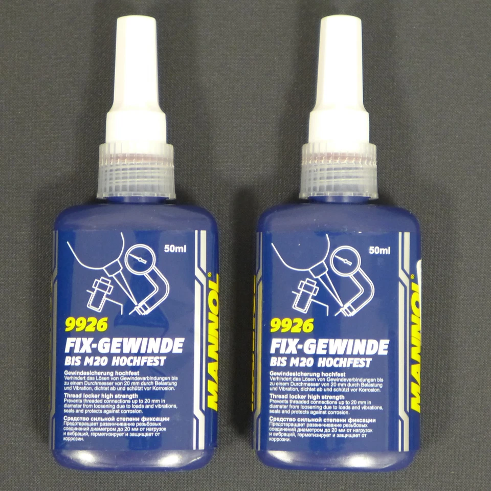 2 ml MANNOL 9926 Schraubensicherung Fix-Gewinde Hochfest Schraubenkleber
