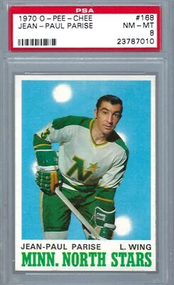 1970 O-PEE-CHEE HK #168 PSA 8 JP Parise North Stars 168 - Image 1 of 2