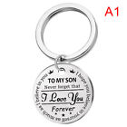 Stainless Steel Keychain Engraved To My Son Daughter Forever Love Mom Keyrin Db