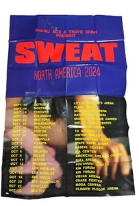 PÓSTER JUMBO MOCOSO DE CHARLI XCX AND TROYE SIVAN FIRMADO SWEAT TOUR - CERTIFICADO DE AUTENTICIDAD JSA - Imagen 1 de 4