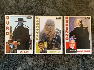 2023 Topps Throwback Thursday Star Wars Set #8 Cad Bane, Chewbacca, Count Dooku - Picture 1 of 1