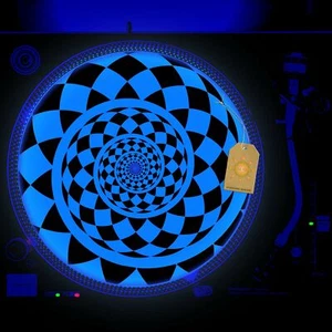 Royal Twist Turntable Slipmat GLOW BLACKLIGHT 12 inch for DJ Vinyl LP - Picture 1 of 2