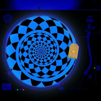 Royal Twist Turntable Slipmat GLOW BLACKLIGHT 12 inch for DJ Vinyl LP - Image 1 of 2