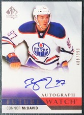 2015-16 SP Authentic Connor McDavid Future Watch Rookie Facsimile Auto Reprint