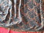 Tischdecke oder Tuch schwarz rot Gold gewebt 140 x 115 cm Fransen