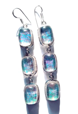 Triplets Opal Australian Gemstone 925 Sterling Silver Handmade Jewelry Earrings - Image 1 of 4