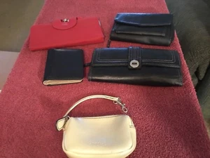 assorted lot of clutch purses, pocket photo / card holder, change purse  - Picture 1 of 10