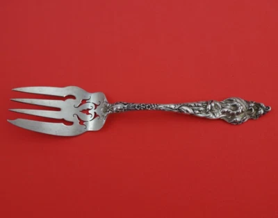 Les Six Fleurs by Reed and Barton Sterling Silver Cold Meat Fork 5 Pierce 7 3/4" - Image 1 of 3
