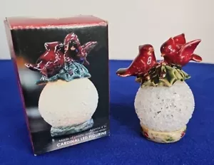 Vtg 4" Kirkland's Red Cardinals Led Porcelain Figurine - Picture 1 of 10