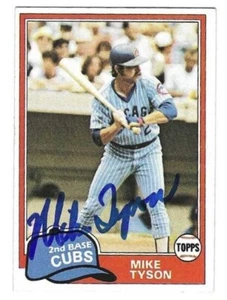 Autographed 1981 Topps MIKE TYSON Chicago Cubs card #294 w/coa - Picture 1 of 1