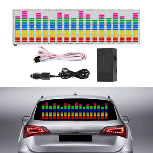 90*25cm Car Sticker Music Rhythm LED Flash Light Sound Activated Equalizer Kit