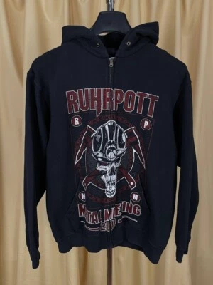 Ruhrpott Metal Meeting 2018 Full Zip Hoodie Mens L Size Black Big Logo - Image 1 of 4