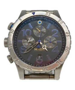 NIXON The 48-20 Chrono Quartz Men's Watch Black x Blue Dial Analog From Japan - Picture 1 of 6