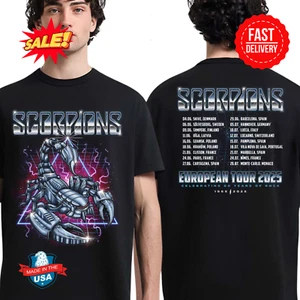 Scorpions European Tour 2025 Celebrate 60 Years Of Scorpions Robotic Scorpion T- - Picture 1 of 2