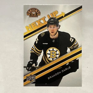 2023-24 BOSTON BRUINS CENTENNIAL NEXT UP N-13 BRANDON CARLO - Picture 1 of 2