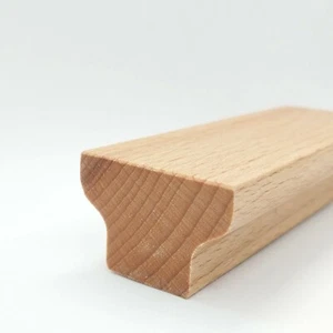 Möbelgriffe HOLZGRIFFE Küchengriffe Griffe BUCHE Geölt GRIFF Schrankgriffe - Picture 1 of 2