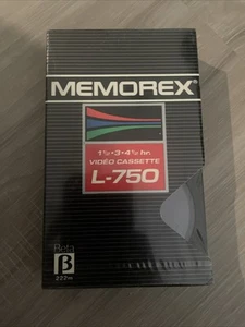 Memorex Videocassette Video Cassette L 750 L-750 BetaMax Blank Tape NEW SEALED - Photo 1 sur 2