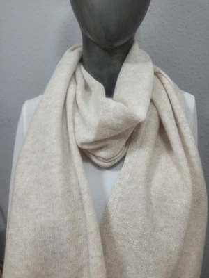 Zwillingsherz Schal Halstuch 100% Cashmere NEU hellbeige Kaschmir