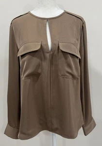 Neu mit Etikett Banana Republic SCHLÜSSELLOCH DOPPELTE TASCHEN BLUSE Größe M - Bild 1 von 7