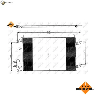 CONDENSER AIR CONDITIONING 35615 FOR LANCIA 839A4.000/A7.000/A9.000 1.7L 4cyl - Image 1 of 4