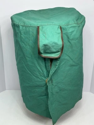 Vintage LL Bean 1940s Tag Canvas Bag Cover USA Oval Split Down The Side Snap - Image 1 of 4