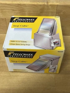 Neuf Fellowes Computerware Step Cube tenant 15 disquettes/disquettes 3,5" 95350 - Photo 1/5