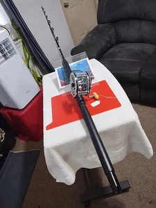 Trolling Fishing Rod Penn Rampage 6' Heavy 50-100lb And Reel Super Mariner - Picture 1 of 17