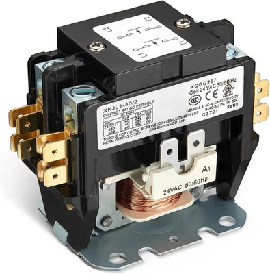 Heavy Duty 40Amp 24V AC Contactor for Air Conditioner, Definite Purpose Contacto - Image 1 of 4